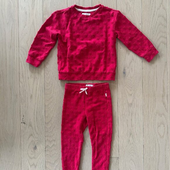 Sammy + Nat Stretchy Cotton Heart Pant Set- Size 3 - Picture 2 of 3